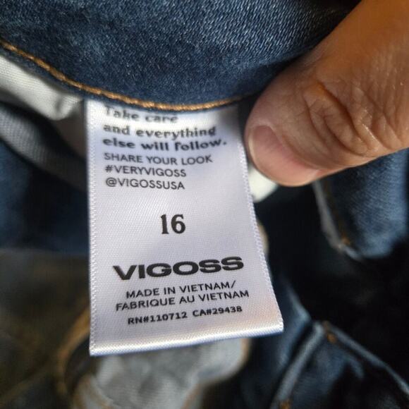 Vigoss 16 Thompson Tomboy Relaxed Fit Blue Jeans - Picture 12 of 12